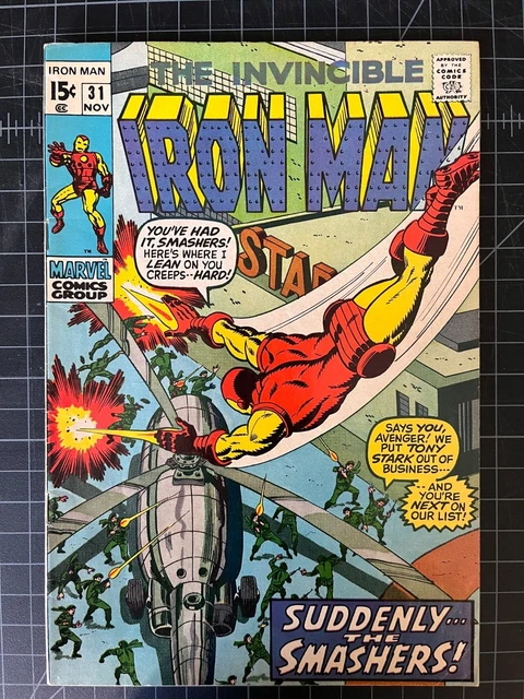 Invincible Iron Man #31 Marvel Comics Tony Stark 1970 Allyn Brodsky Don Heck MCU