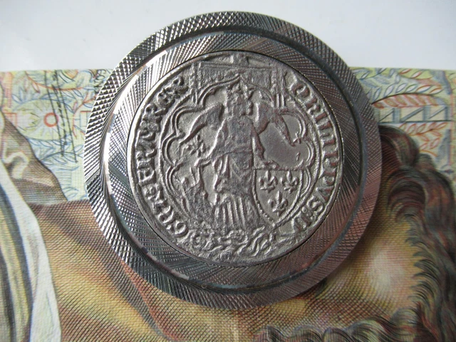 Pince à Billets Vintage Golfeur - Pierre Blanche Gravée - BBA38A - Accessoire Homme