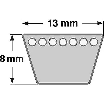 Klassischer Keilriemen Profil (A) 13 mm DIN 2215 von 1320 mm bis 2768 mm