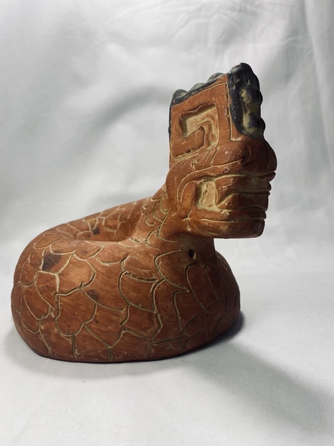 Pre Columbian Effigy Snake Coiled