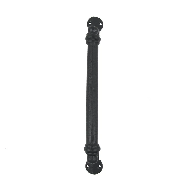 Large Elegant Cast Iron Slide Door Pull Vintage Gate Handle Rustic Barn Hardware