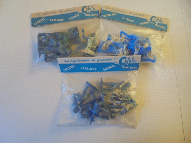 LOT PETITS SOLDATS / Cowboy et indiens / vintage 80's / sous blister EUR 50,00 - FR