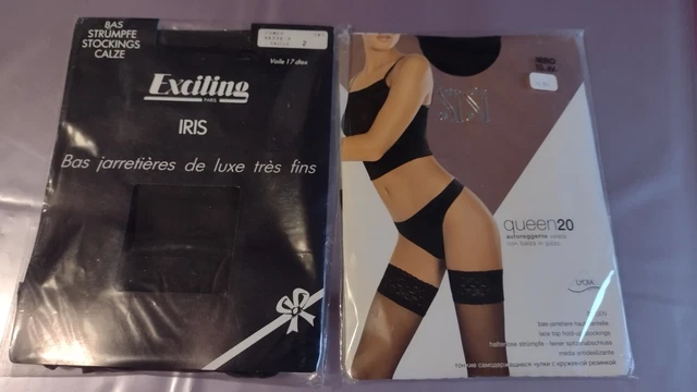 2 Paires De Bas Autofixants  2 Pairs Stockings Hold Ups