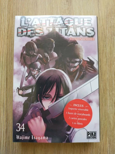 Manga Attaque des Titans tome 34 édition limitée NEUF SCELLE