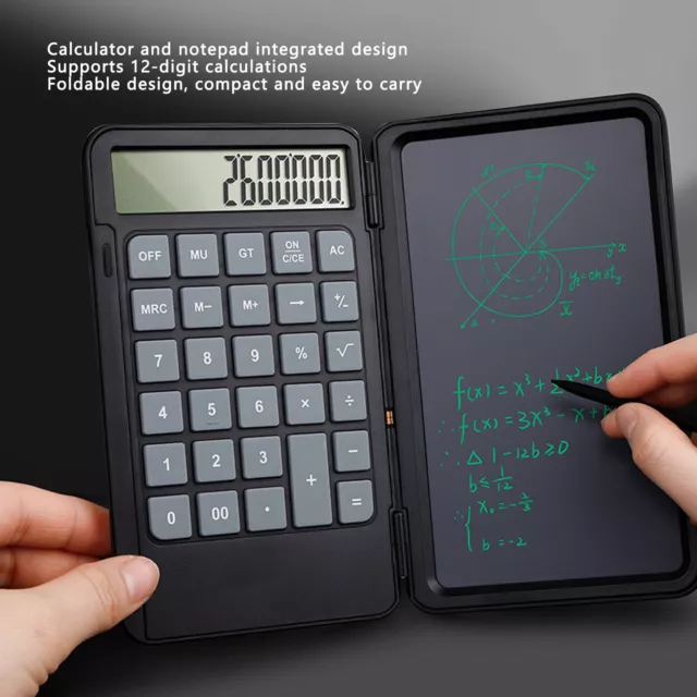 Calculator Writing Tablet 12 Digits Office Parts Supplies Portable Calculation