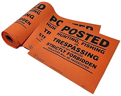 Heavy Gauge 13mil VINYL Posted Property Signs 10 Pack Orange