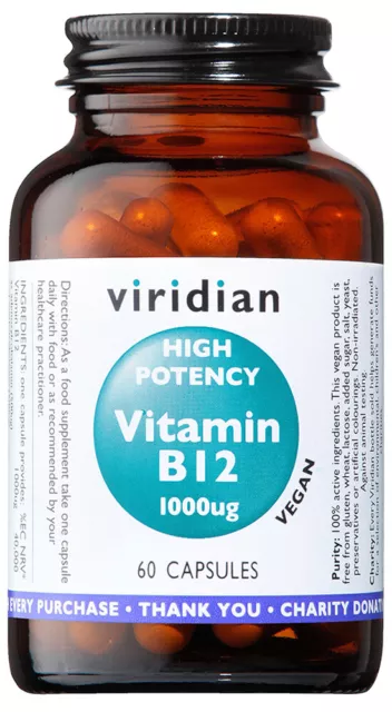VIRIDIAN HIGH POTENCY Vitamin B12 £9.99 - PicClick UK
