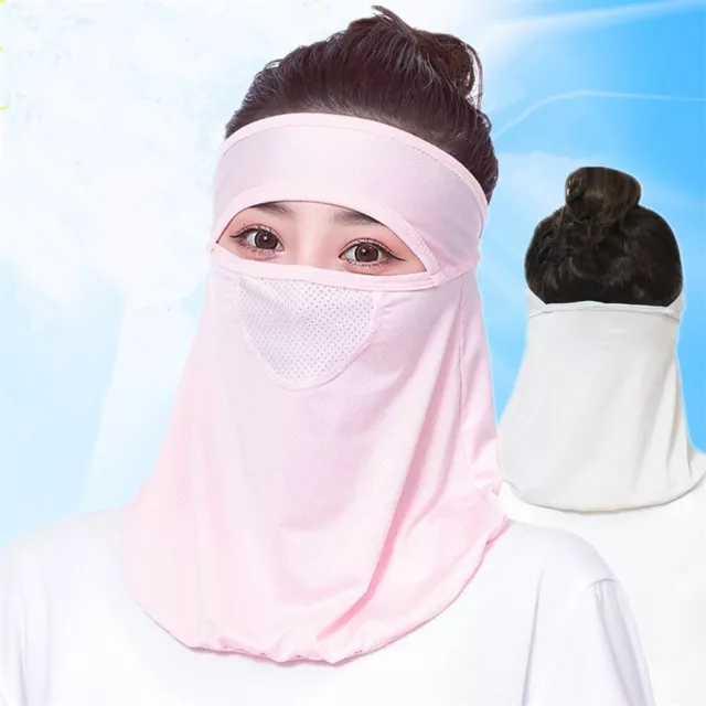 Ice Silk Sunscreen Mask Thin Sun Protection Fashion Cover Face  Bike Cycling