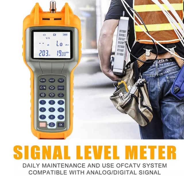 RY S110 CATV Cable TV Handle Digital Signal Level Meter DB Tester 47MHz ~870MHz 2