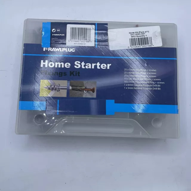 Rawlplug Home Starter Kit di fissaggio spine viti e punte trapano