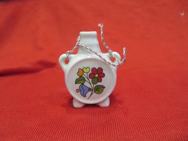 Kalocsa HAND PAINTED OLD  HUNGARIAN CUTE MINI FLASK