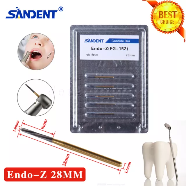 Dental Endo-Z Bur Carbide Tungsten Surgical Cutter Drill Burr 1.4*25mm 5pc/pack