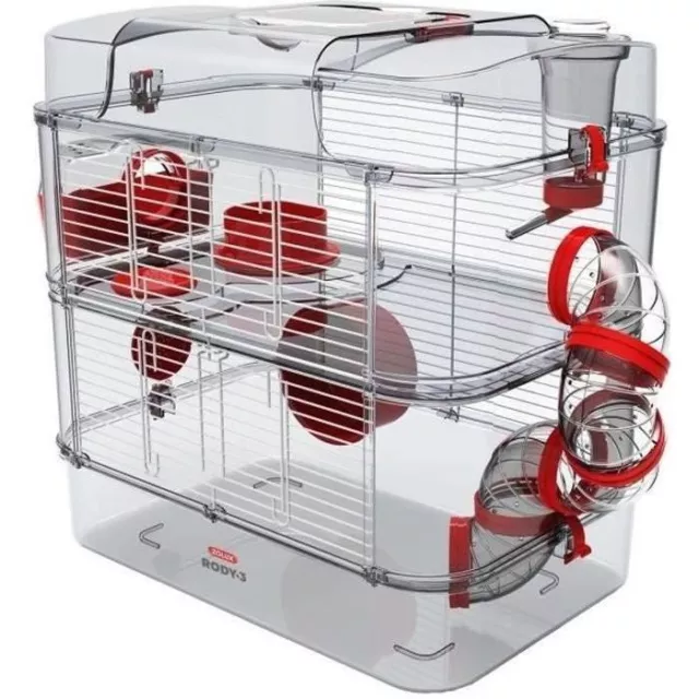 ZOLUX Cage sur 2 étages pour hamsters, souris et gerbilles - Rody3 duo - L 41 x