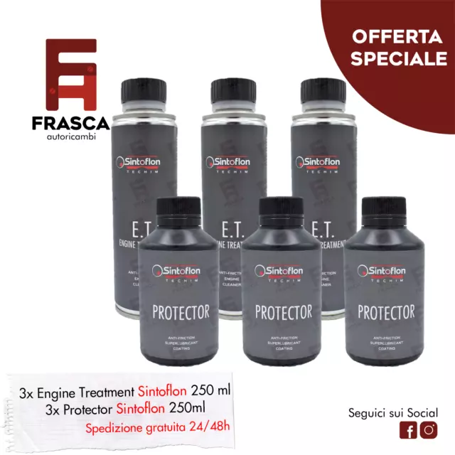 Trattamento Antiattrito Sintoflon Completo Engine Treatment Protector 3 pz