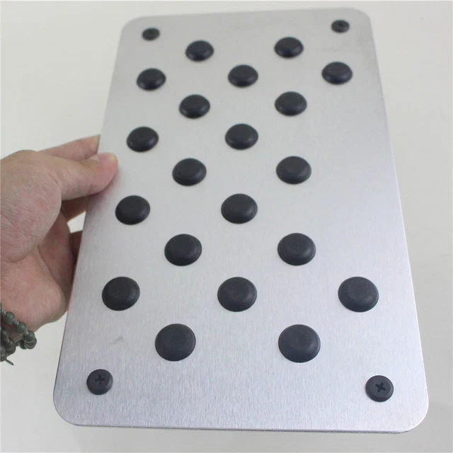 Aluminum Pedal Pad Car Floor Mat Foot Heel Carpet Patch Non-slip Accessories