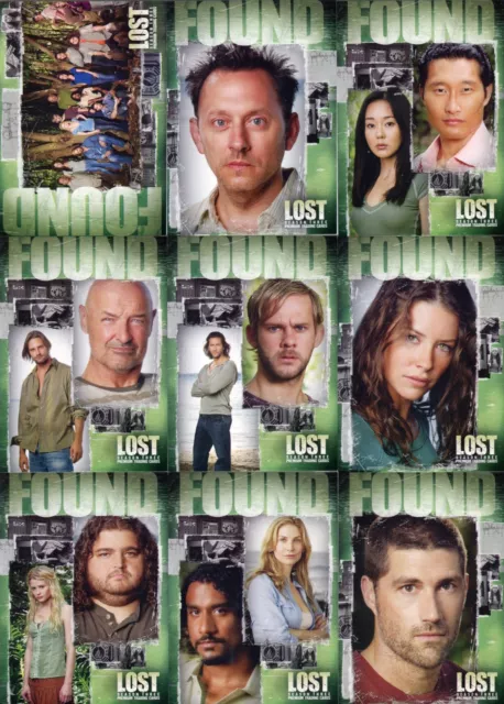 Lost Season 3 Three San Diego Comic Con Promo Card Set 9 Cards F1-F9