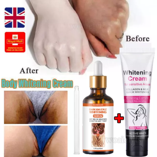 Dark Skin Permanent Whitening Cream 3DAYS Body Bleaching Lightening Brightening