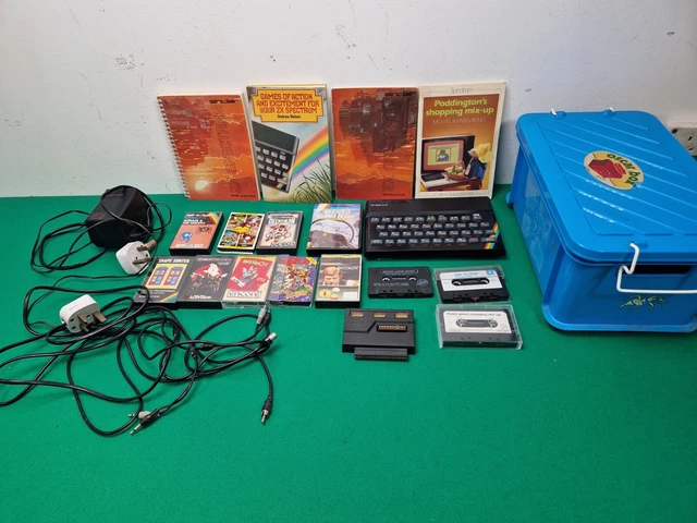 PACCHETTO VINTAGE SINCLAIR ZX Spectrum 48k home computer e giochi EUR ...