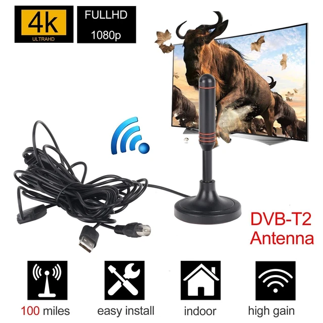Antenna TV Terrestre DVB-T Interno ESTERNO Amplificata 36 dBi PER AUTO Antenna TV Terrestre DVB-T Interno ESTERNO Amplificata 36 dBi PER AUTO