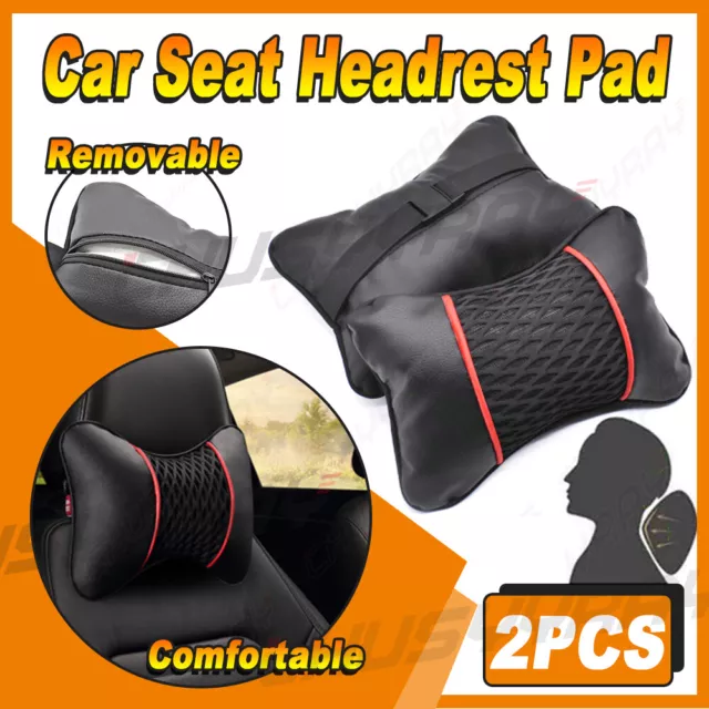 Car Seat Headrest Pad Memory Bone Shape Pillow Head Neck Rest Support Cushion 2x