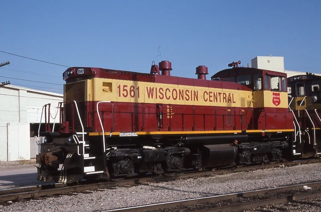 T: Original Slide WC Wisconsin Central SW1500 #1561 - Neenah WI 1995 Ex-NS