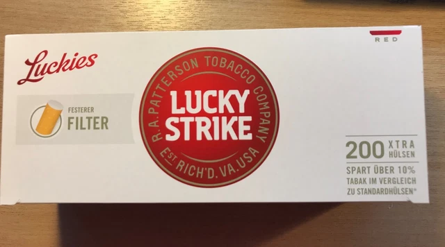 cigarette sleeves uk 1000 (5X200) LUCKY Strike Cigarette Filter Tubes, Cigarette Tubes Xtra ( Sleeves) £8.99
