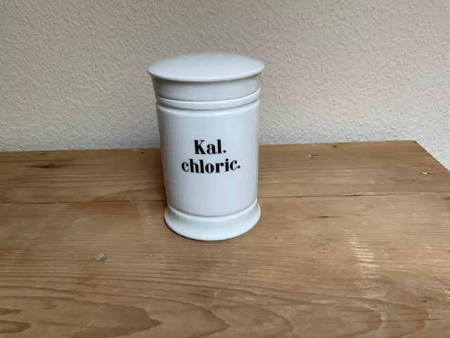 Altes Porzellan Gefäß Apotheke Apothekergefäß 500 ml Kal.chloric