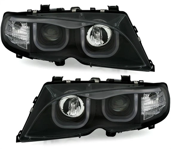 2 Phares Avant Angel Eyes Pour BMW Série 3 E46 Berline Phase 1 (1998 à 08/2001) - Neuf