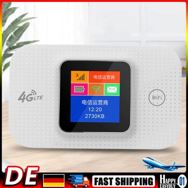 Router WiFi Portatile JICICUXI 4G Con Schermo LED – 150 Mbps, Batteria 3000mAh, Condividi Fino A 10 Dispositivi