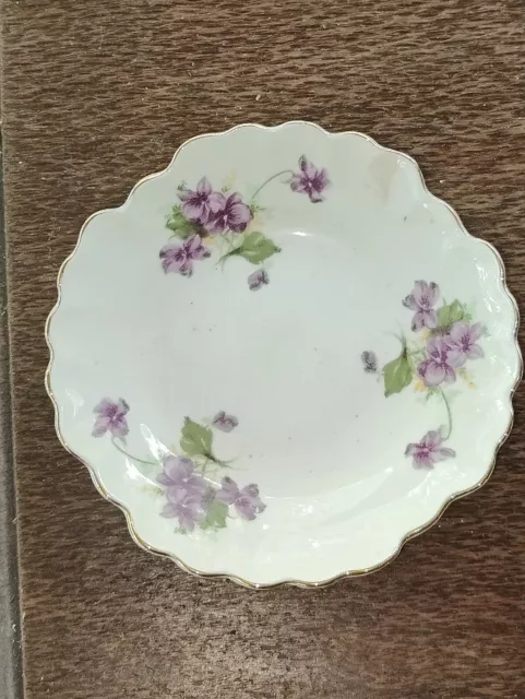 2 x Adderley Floral Bone China Plate Made in England Vintage 12cm 3