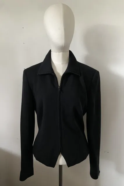 Vintage DKNY Donna Karan New York Blk Jacket ~ 90s Minimalism ~ sz 8 (fits S/M)