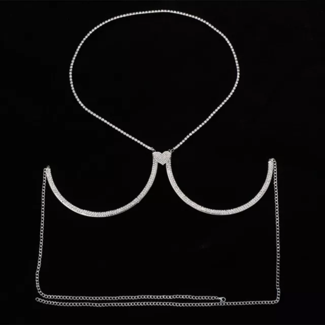 Crystal Chest Bracket Chain Banquet Breast Support Body Jewelry  Festival
