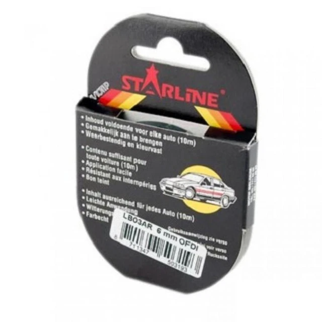 Bordatura per Cerchi motip per Auto LB03AR Nero 6mm X 10m Nuovo
