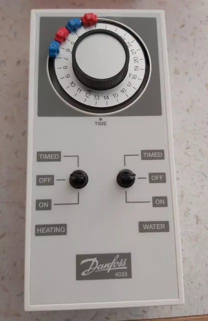 Danfoss 4033 24hr 2 Channel Mechanical Programmer Heating and Hot Water Timer