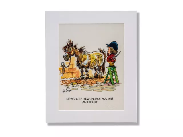 Cartoon pony print. Never clip him unless you are an expert by Thelwell