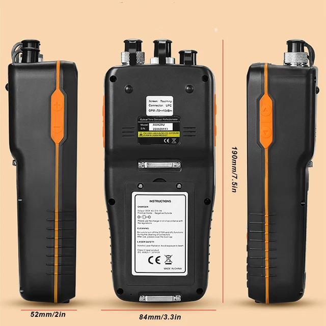 Fiber Optical Power Meter Optical Time Domain Reflectometer 100‑240V USB