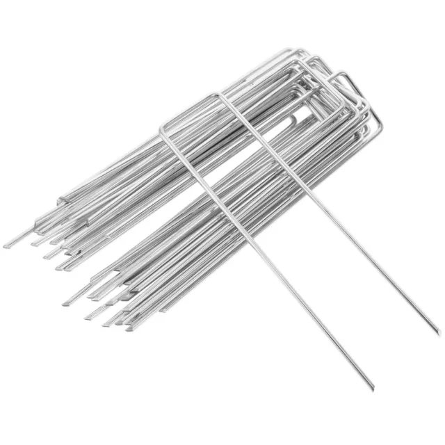 50pcs Garden Staples Galvanized Ground Anchors Stakes Pegs Spikes 6 inch