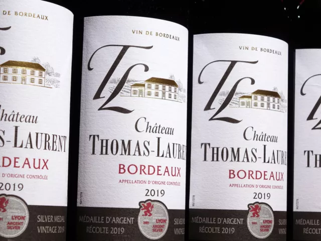 12 Flaschen 2019er Château Thomas Laurent, Bordeaux Pracht-Rotwein , WF 98/100 !