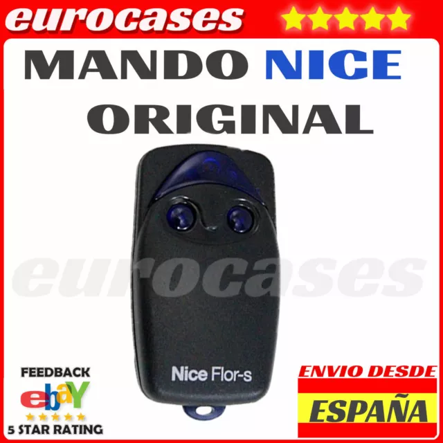 MANDO EMISOR NICE FLOR FLOR-S FLORS AZUL NEGRO 433 rolling GARAJE PORTON