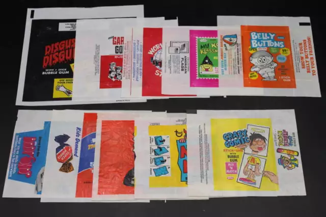 1960s Lot of 10 Vintage Wax Non-Sport Wrappers *Read ZK85