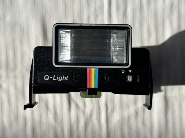 Polaroid Q-light Polatronic 1 Flash Unit For SX-70 With Iconic Rainbow Stripe.