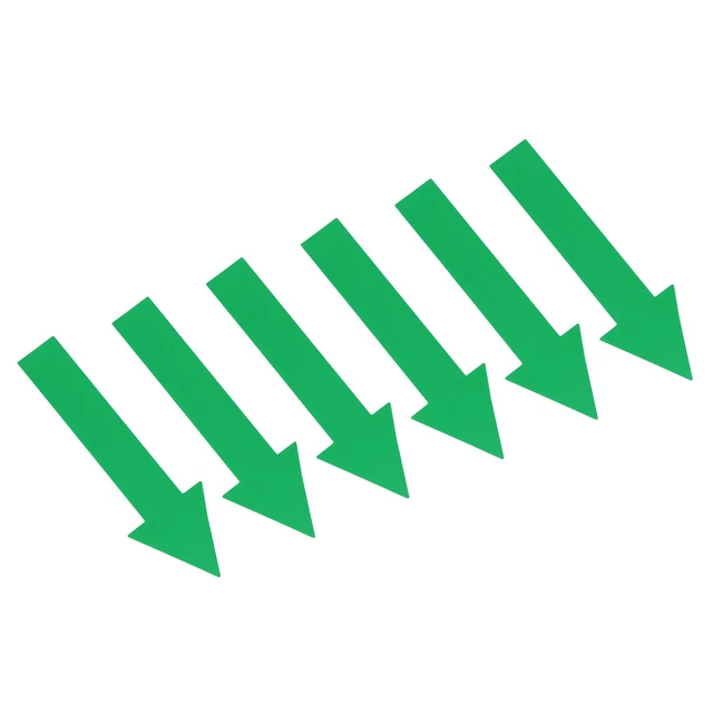 4Set / 24Pieces 4x1" Arrow Sticker Directional Arrow Sign Floor Decal Green