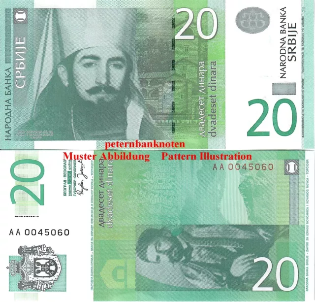 Serbien / Serbia 20 Dinara 2006 Unc. P. 47a   6001# Kassenfrisch..