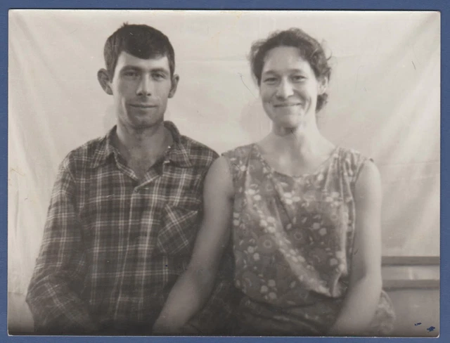 Handsome Guy with a girl girl, cute couple Soviet Vintage Photo USSR
