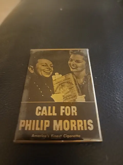 Vintage Original Phillip Morris Cigarette Tobacco Advertising Pocket Mirror