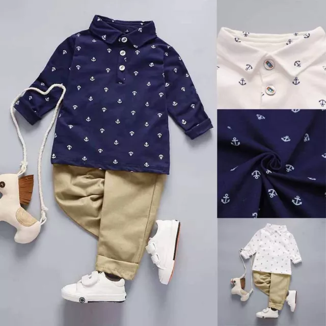 Abiti da gentiluomo bambini bambini bambini a maniche lunghe tuta top pantaloni vestiti