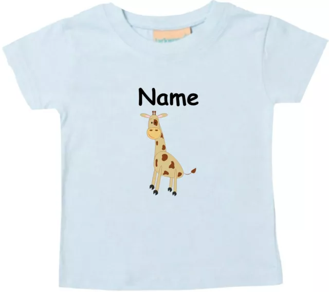 Baby Shirt, Giraffe Tier Motiven mit Wunschnamen