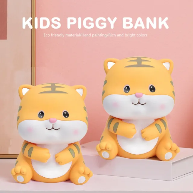 02 015 Piggy Bank Kids Piggy Bank Widely Used Premium Vinyl Adorable Tiger