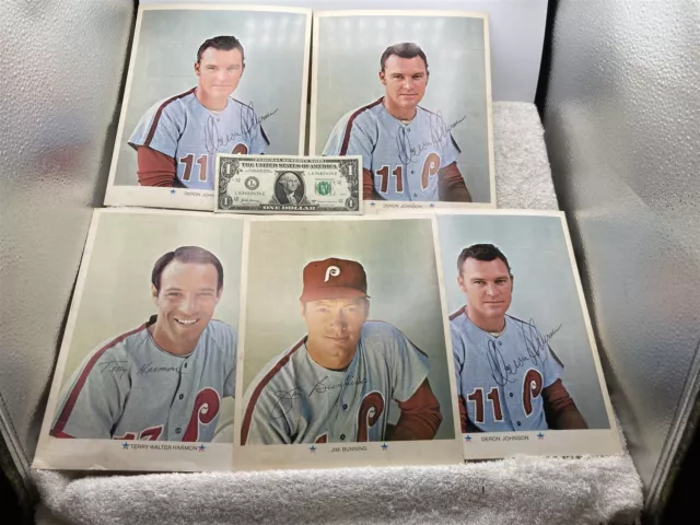 1971 Arco Oversize Baseball Cards Philadelphia Phillies Harmon Johnson Bunning