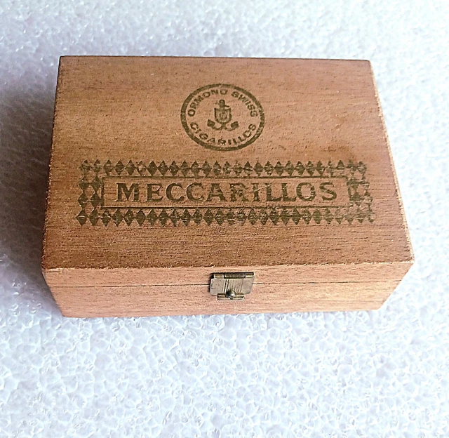 Scatola di Cigari MECCARILLOS Ormono Swiss Legno Vintage APPASSIONATI 12,5x9,5x4